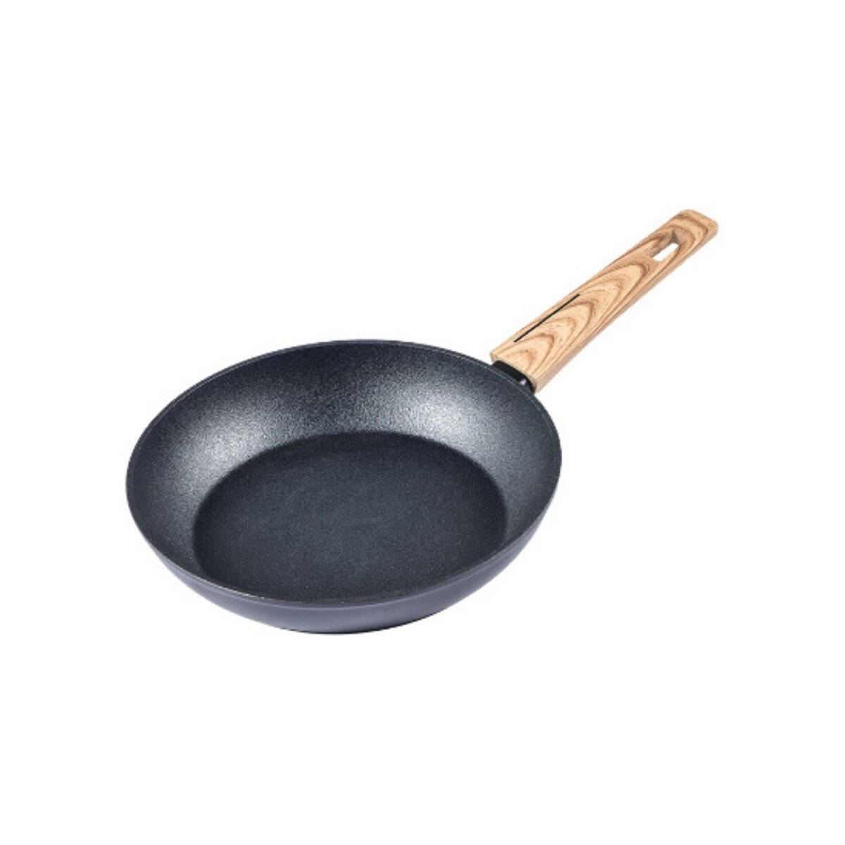 Bratpfanne in Schwarz mit Holzgriff - geeigent für alle Herdarten ø20cm