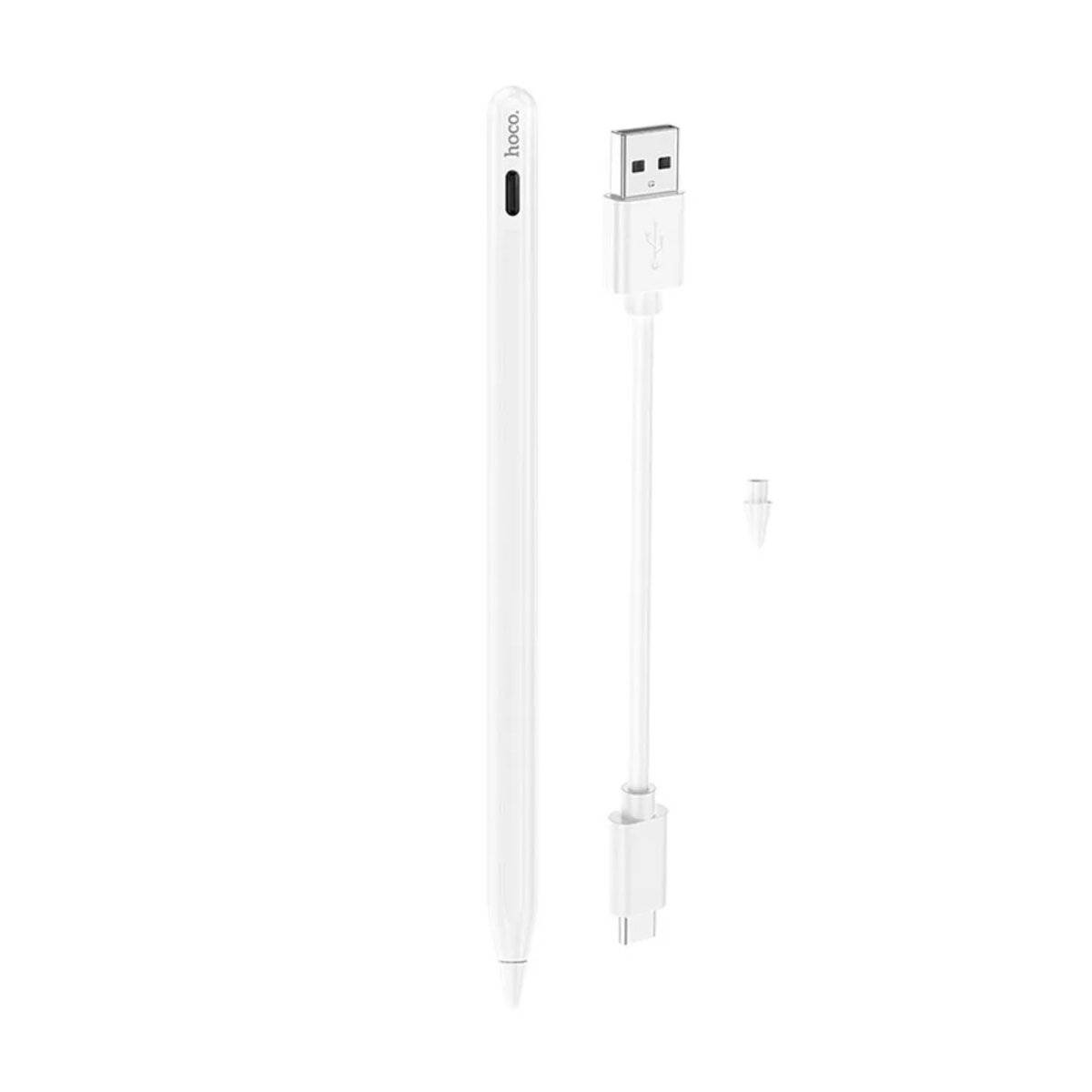 Hoco Eingabestift kompatibel mit Apple-Tablet, aktiver Stift 130 mAh Weiß