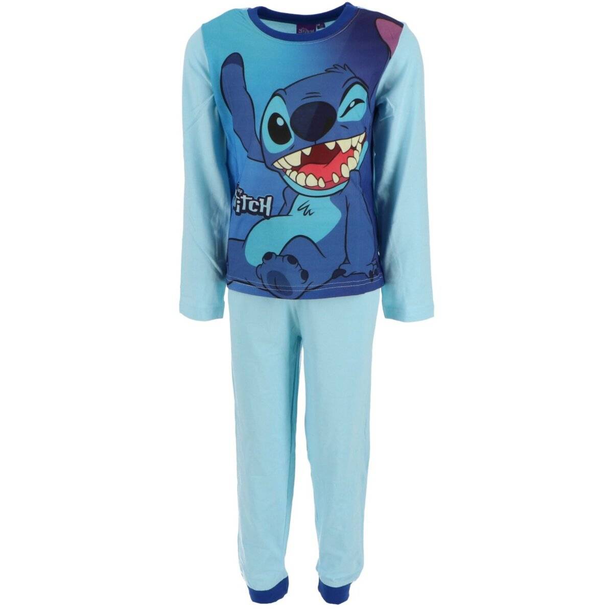 Lilo & Stitch Pyjama aus Baumwolle – Bequemer Schlafanzug und Nachtwäsche für Kinder 3 Jahre Hellblau