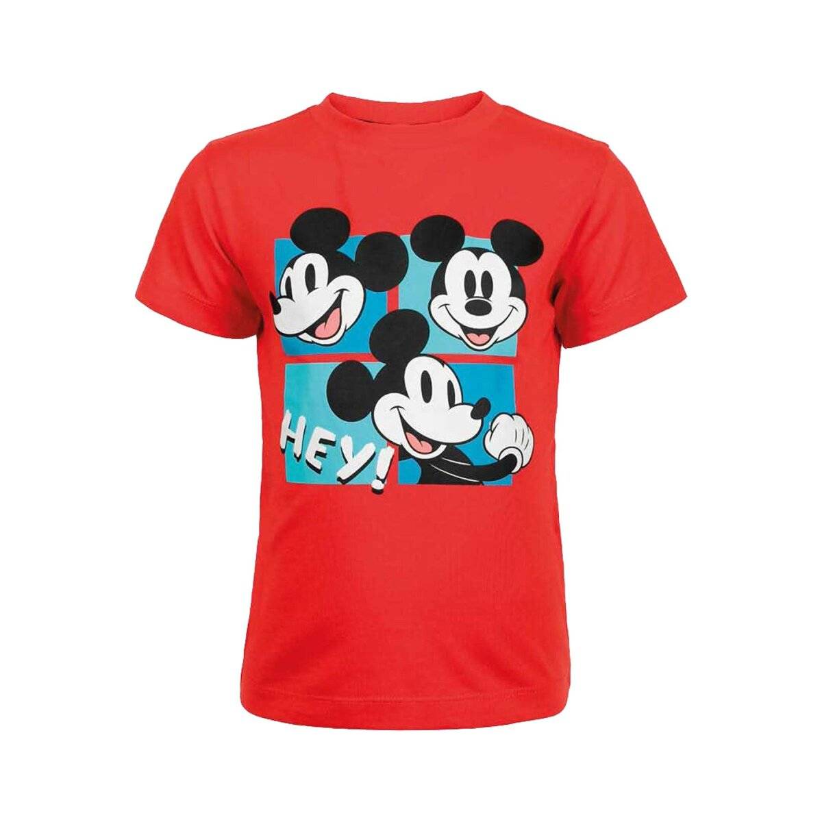 Disney Mickey Mouse Kinder T-Shirt mit ikonischem Mickey Design 92 Rot