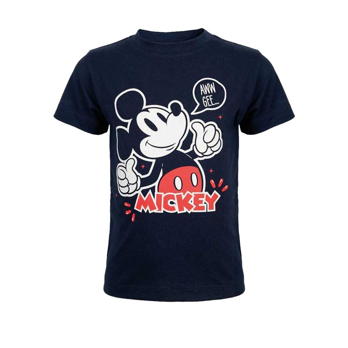 Disney Mickey Mouse Kinder T-Shirt mit ikonischem Mickey Design 110/116 Schwarz