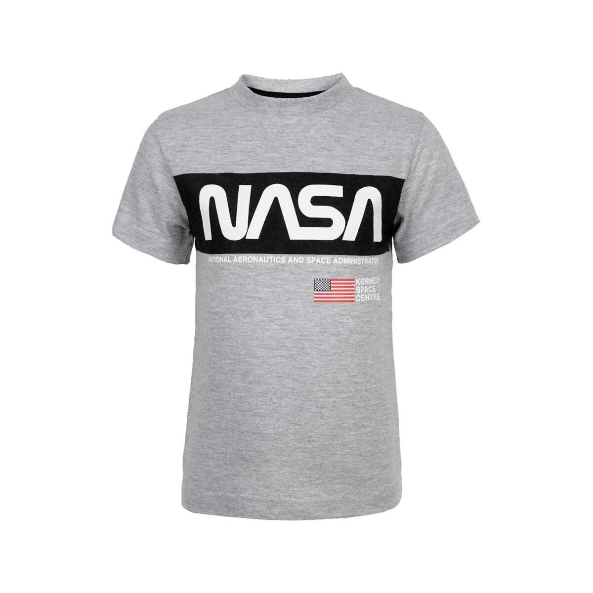 NASA Baumwoll-T-Shirt Für Astronomie-Fans und Alltagshelden 98/104 Grau