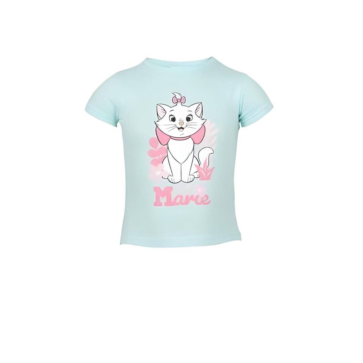 Disney T-Shirt Niedlicher Marie-Druck aus Aristocats 100 % Baumwolle 110/116 Blau