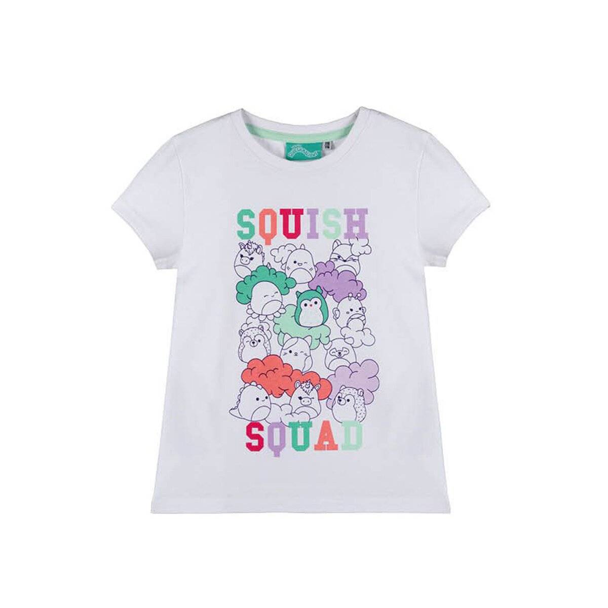 Squishmallows T-Shirt Bequemes Shirt aus 100 % Baumwolle für Fans 110/116 Weiß