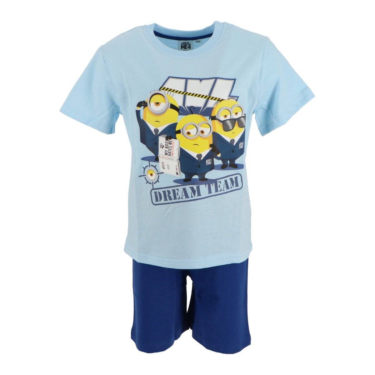 Minions Pyjama Shortama für Kinder  Kurzer Schlafanzug aus weicher Baumwolle 110/116