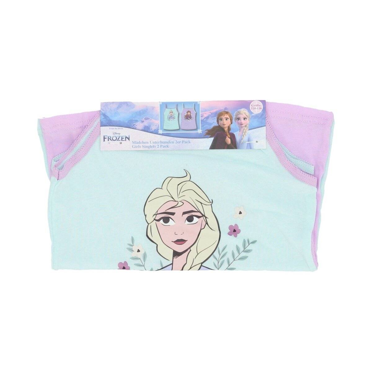 Disney Frozen Shirts 2er-Pack  Bequeme Oberteile aus Baumwolle für Mädchen 110/116