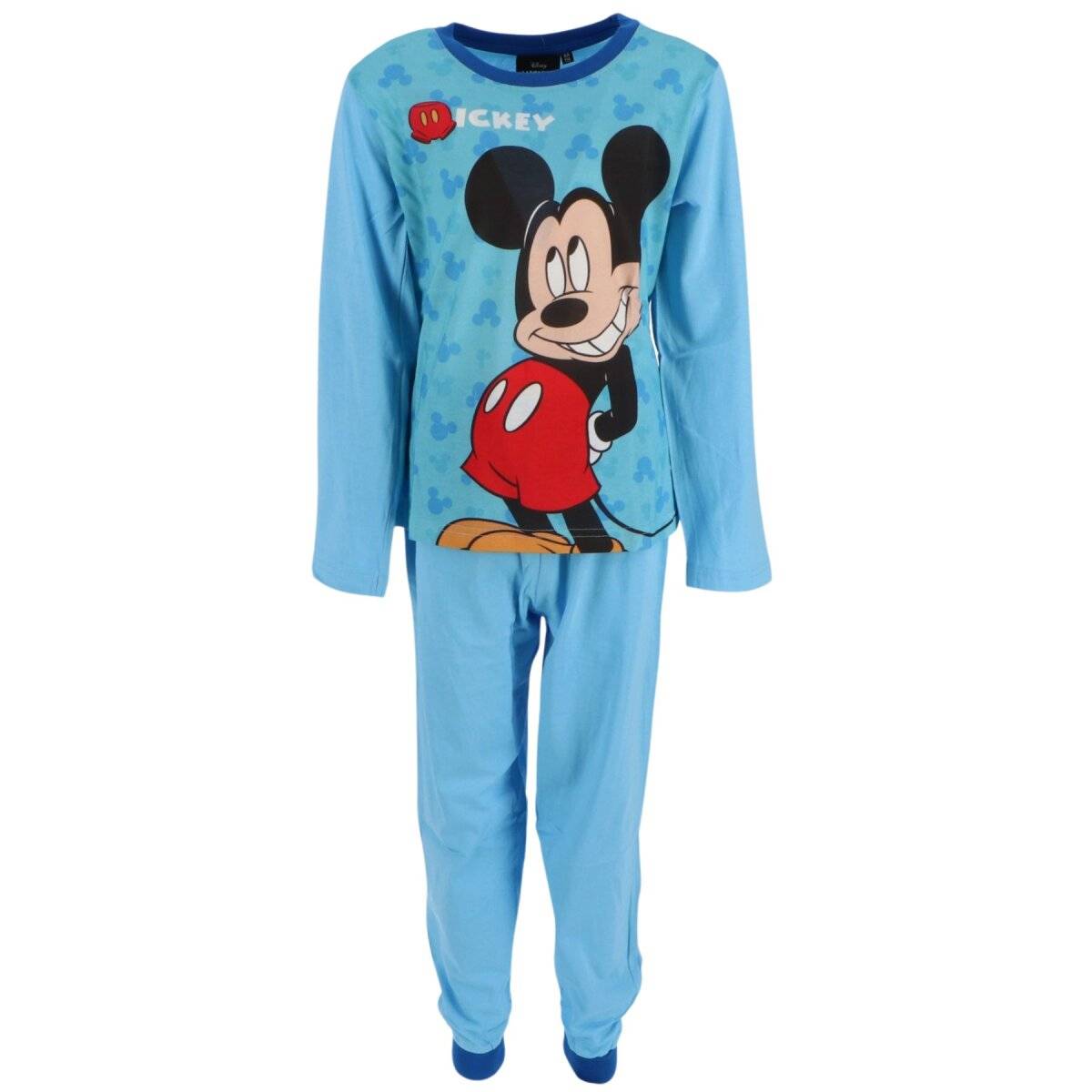 Disney Micky Maus Pyjama Schlafanzug aus weicher Baumwolle Nachtwäsche für Kinder 2 Jahre Hellblau