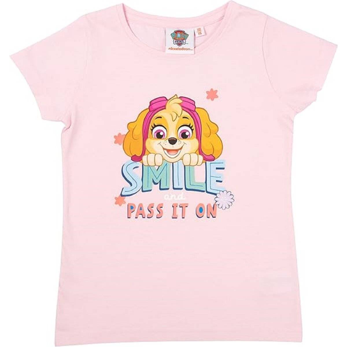Paw Patrol T-Shirt für Mädchen Skye motiv Oberteil Kurzarmshirt für Kinder größe 122/128