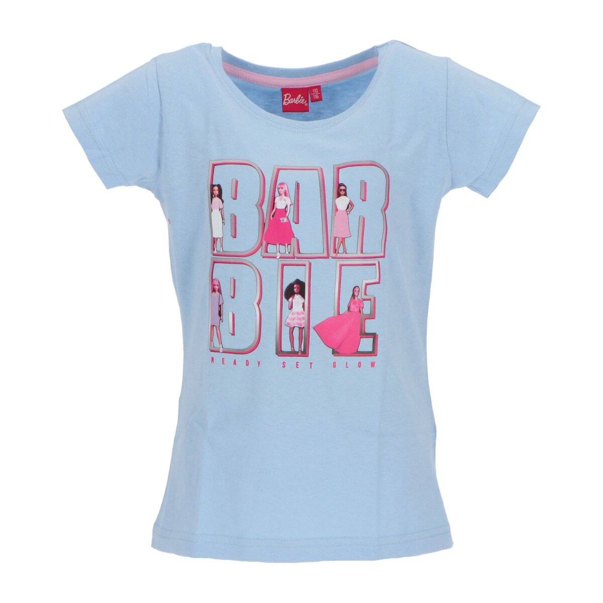 Barbie T-Shirt 2-Er Set für Mädchen 100 % Baumwolle 110/116