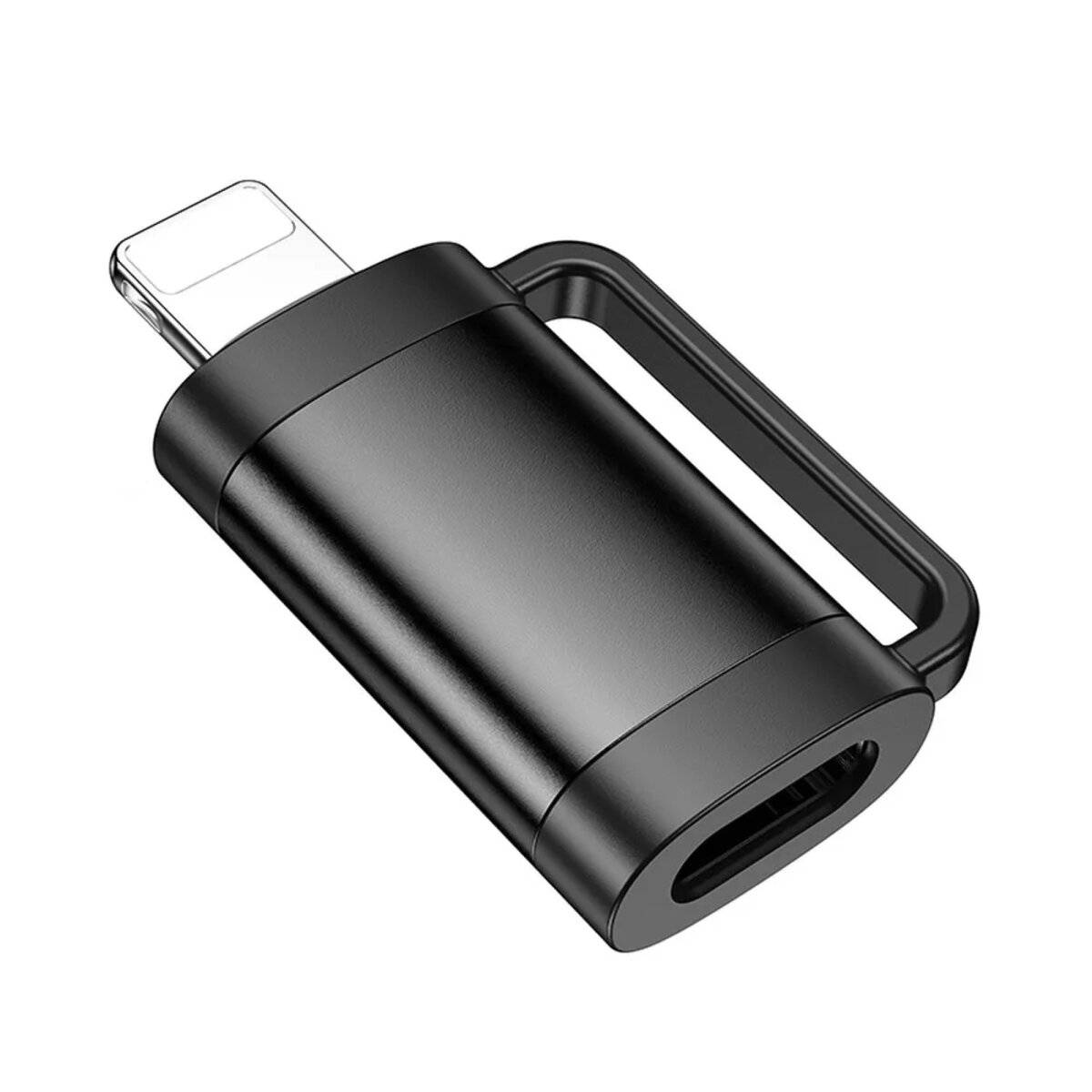OTG-Adapter iPhone-Anschluss auf USB-C-Anschluss 480 Mbit/s Schwarz