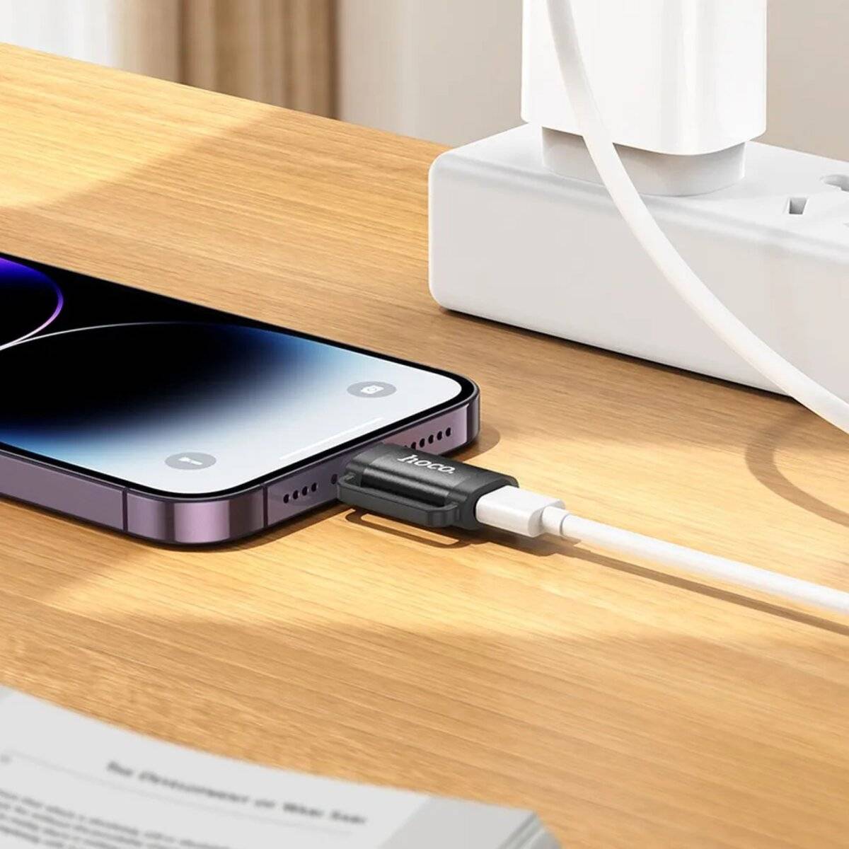 OTG-Adapter iPhone-Anschluss auf USB-C-Anschluss 480 Mbit/s Schwarz