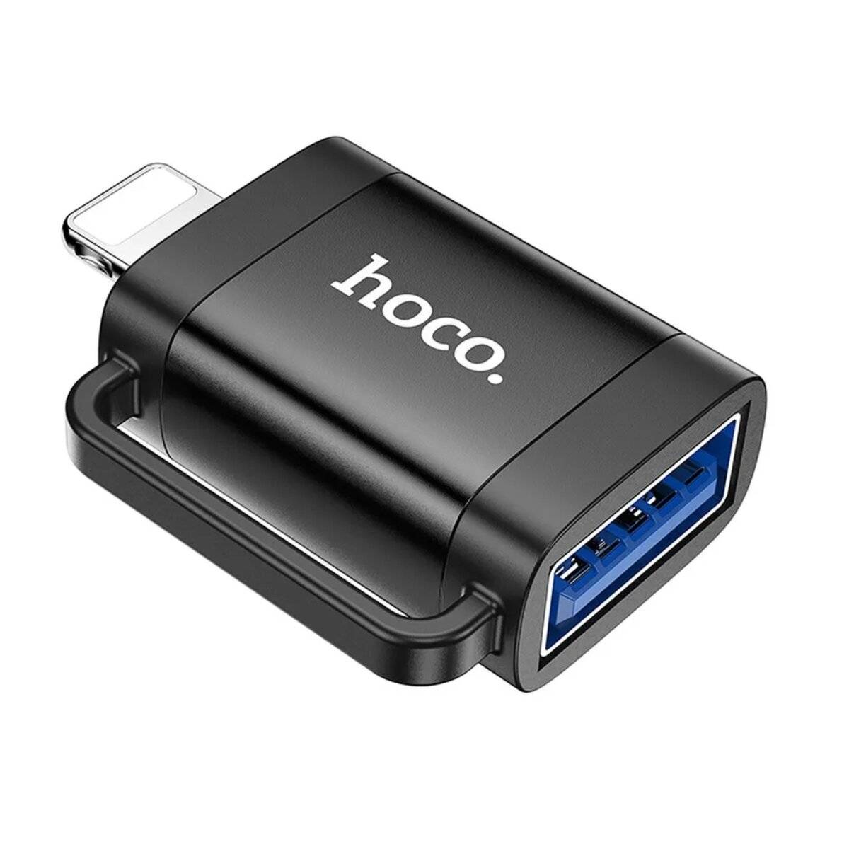 HOCO OTG iPhone-Anschluss (männlich) auf USB-A (weiblich) Adapter UA31A schwarz