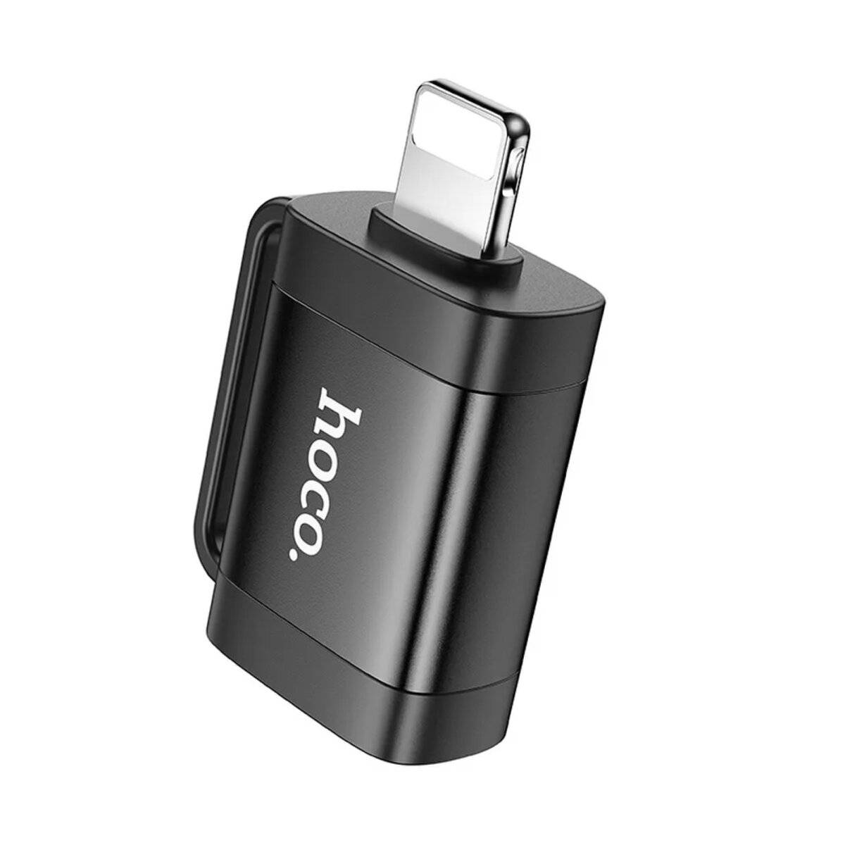 HOCO OTG iPhone-Anschluss (männlich) auf USB-A (weiblich) Adapter UA31A schwarz