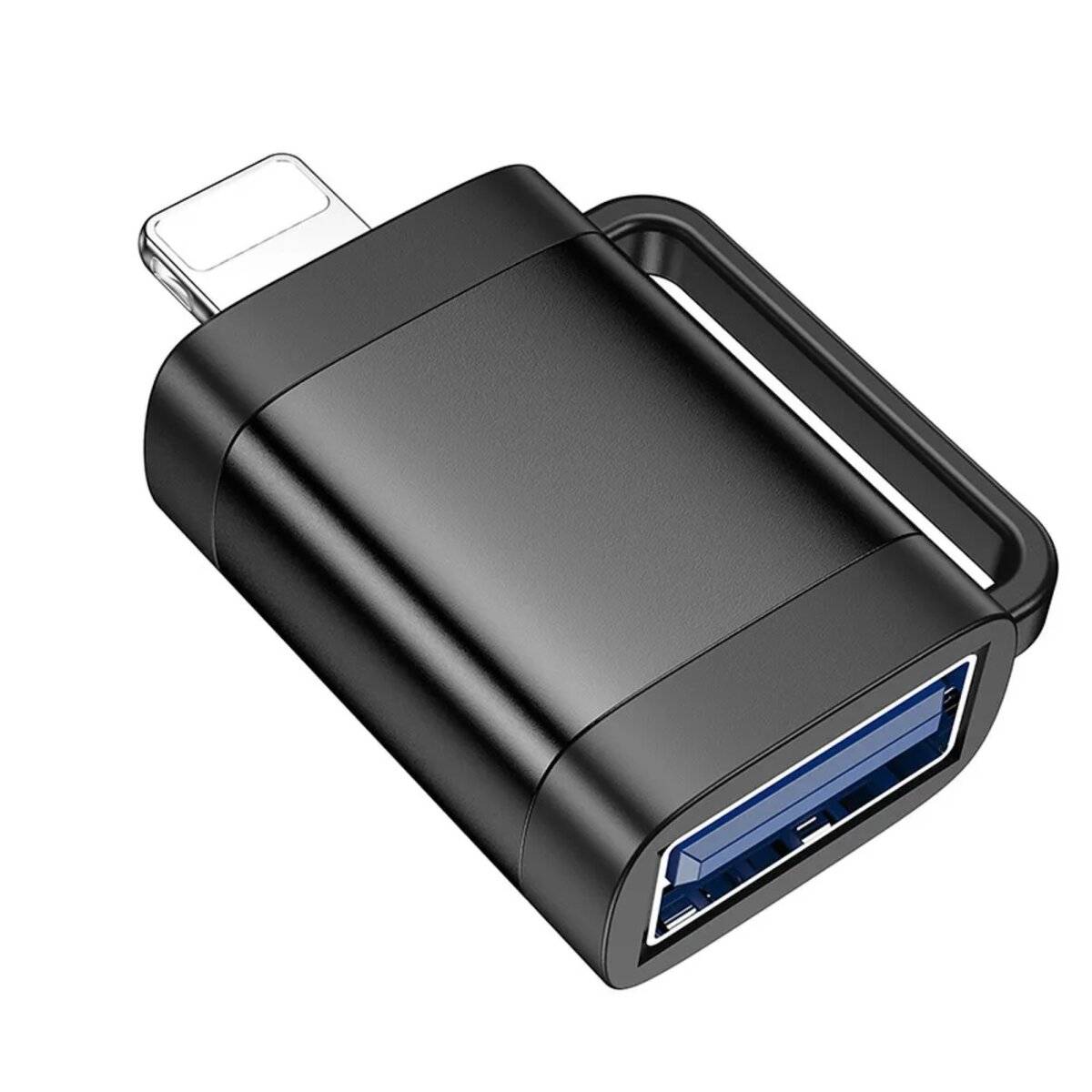 HOCO OTG iPhone-Anschluss (männlich) auf USB-A (weiblich) Adapter UA31A schwarz