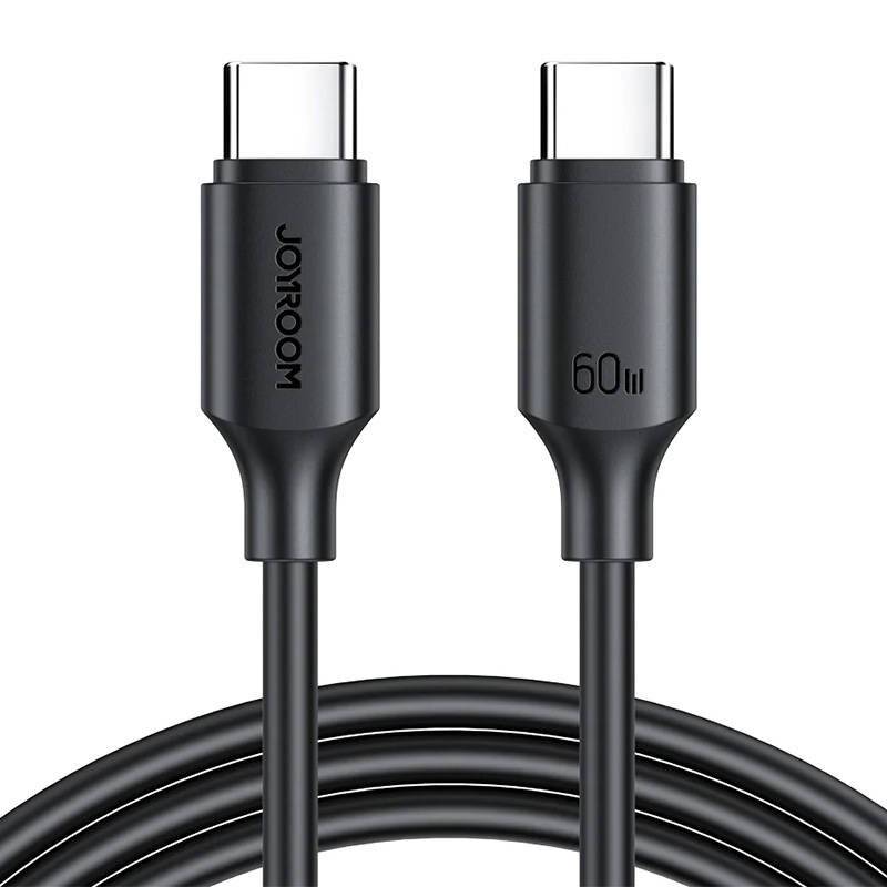 Joyroom USB-C auf USB-C Kabel, 60W, 480 Mbit/s, 1m, Schwarz, S-CC060A9