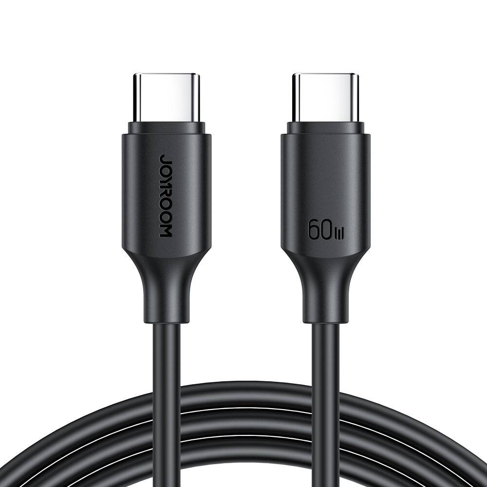 Joyroom USB-C auf USB-C Kabel, 60W, 480 Mbit/s, 1m, Schwarz, S-CC060A9