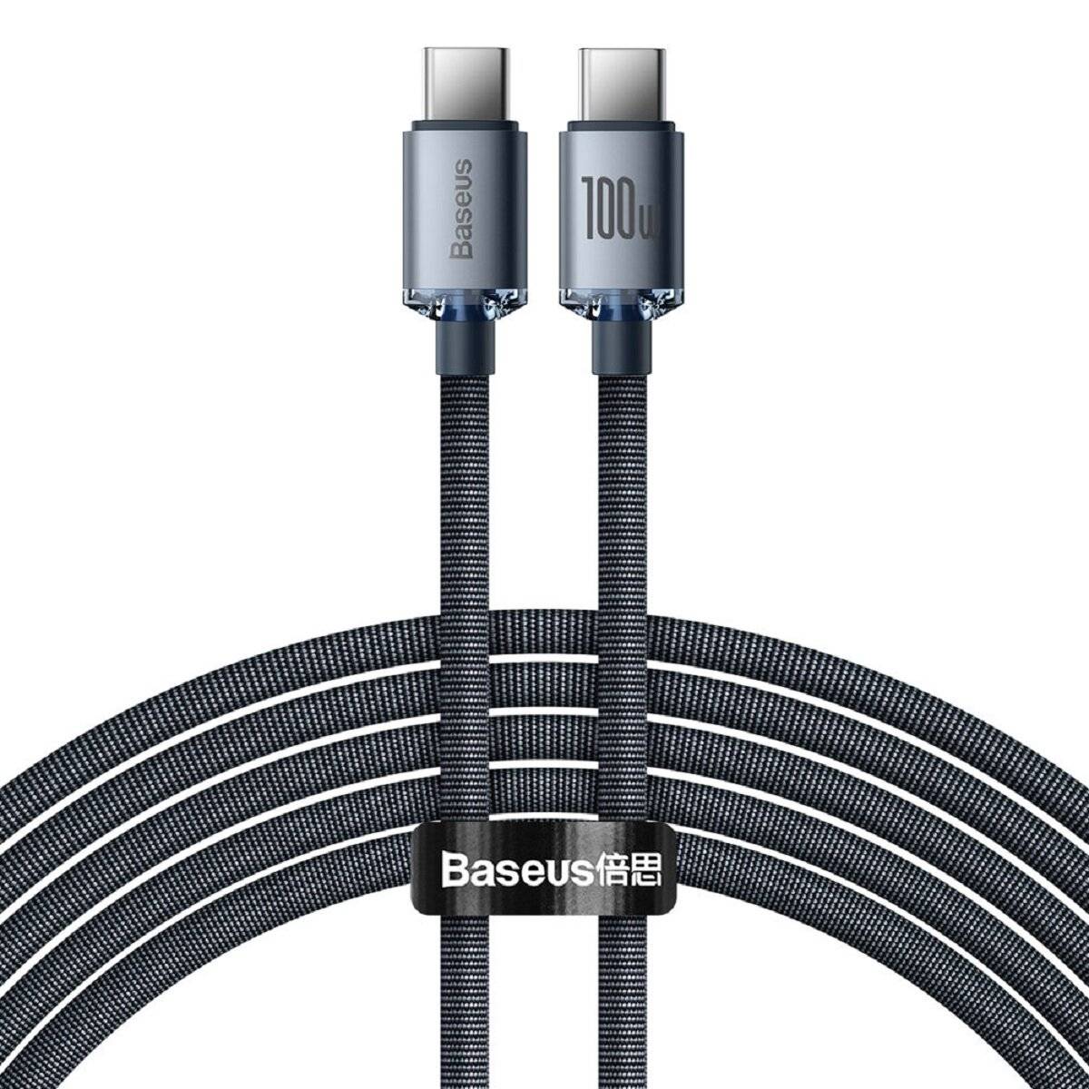 Baseus Crystal Shine Series Kabel USB-Kabel für schnelles Aufladen und Datenübertragung USB Typ C - USB Typ C 100W 2m