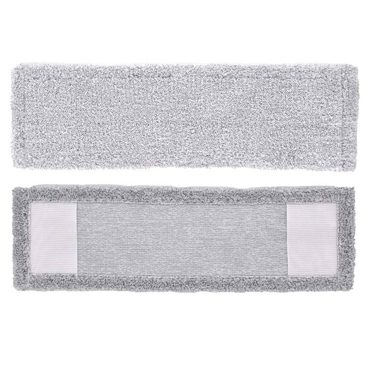 Schäfer 2er Set Mikrofaser Wischmop Bezug  Hellgrau für Streifenfreie Reinigung