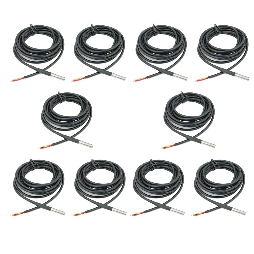 10 Stücke 1m DS18B20 Digital Wasserdicht Temperatur Sensor Modul LS4G SE08012 mit 4.7 kOhm Widerstände