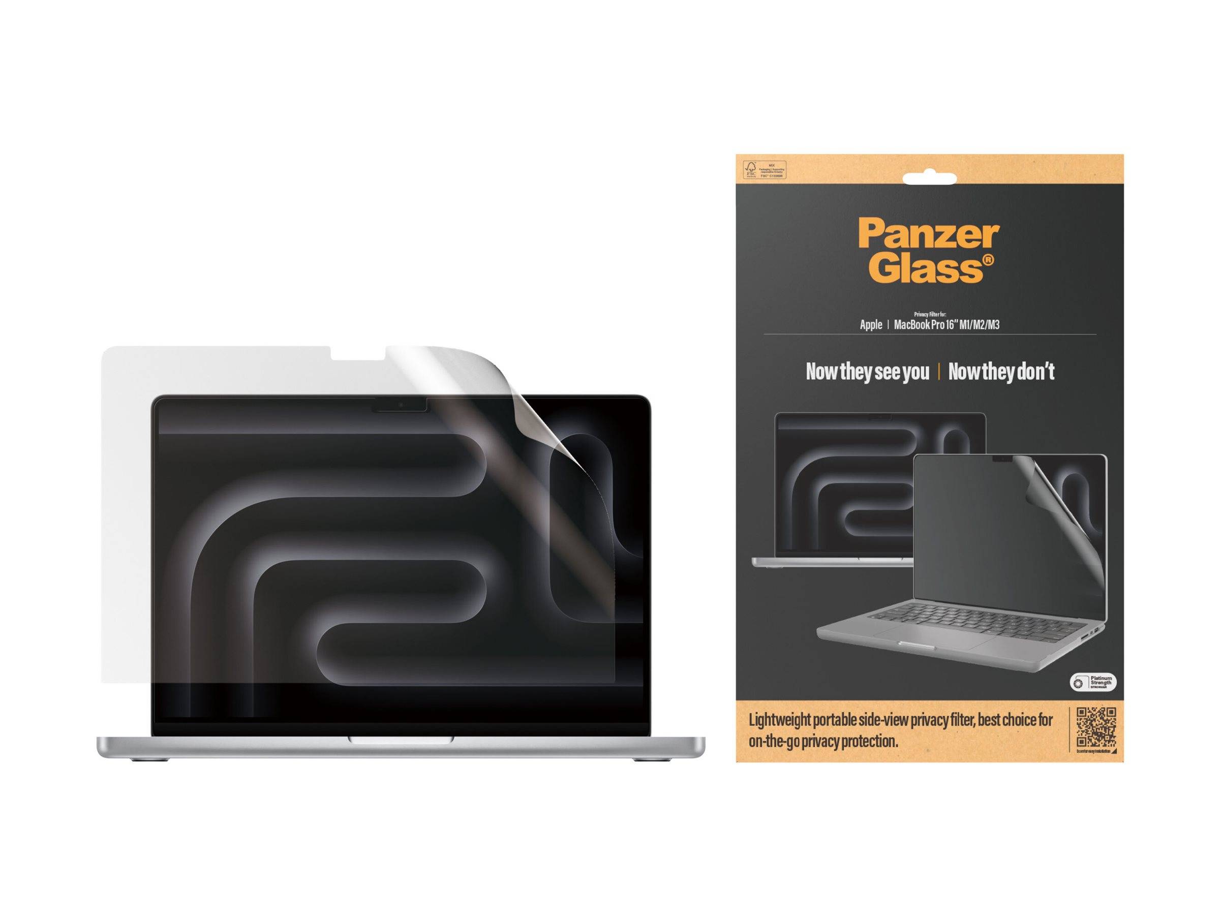 PanzerGlass Dual Privacy - Blickschutzfilter für Notebook - 40.6 cm (16"")