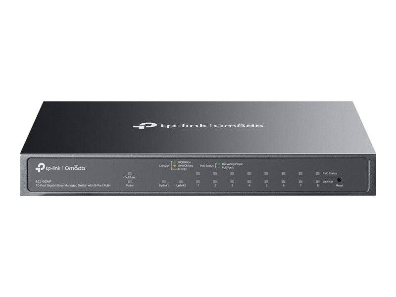 TP-LINK Omada ES210GMP V1 - Switch - managed - 8 x 10/100/1000 (PoE+)