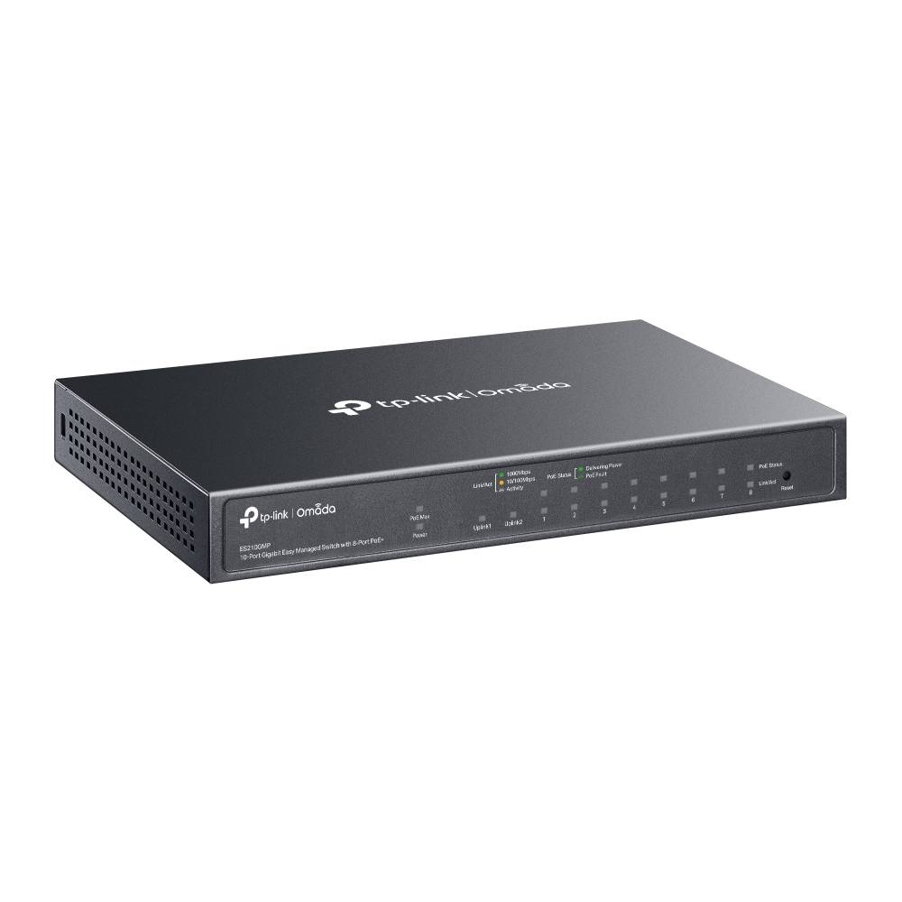 TP-LINK Omada ES210GMP V1 - Switch - managed - 8 x 10/100/1000 (PoE+)