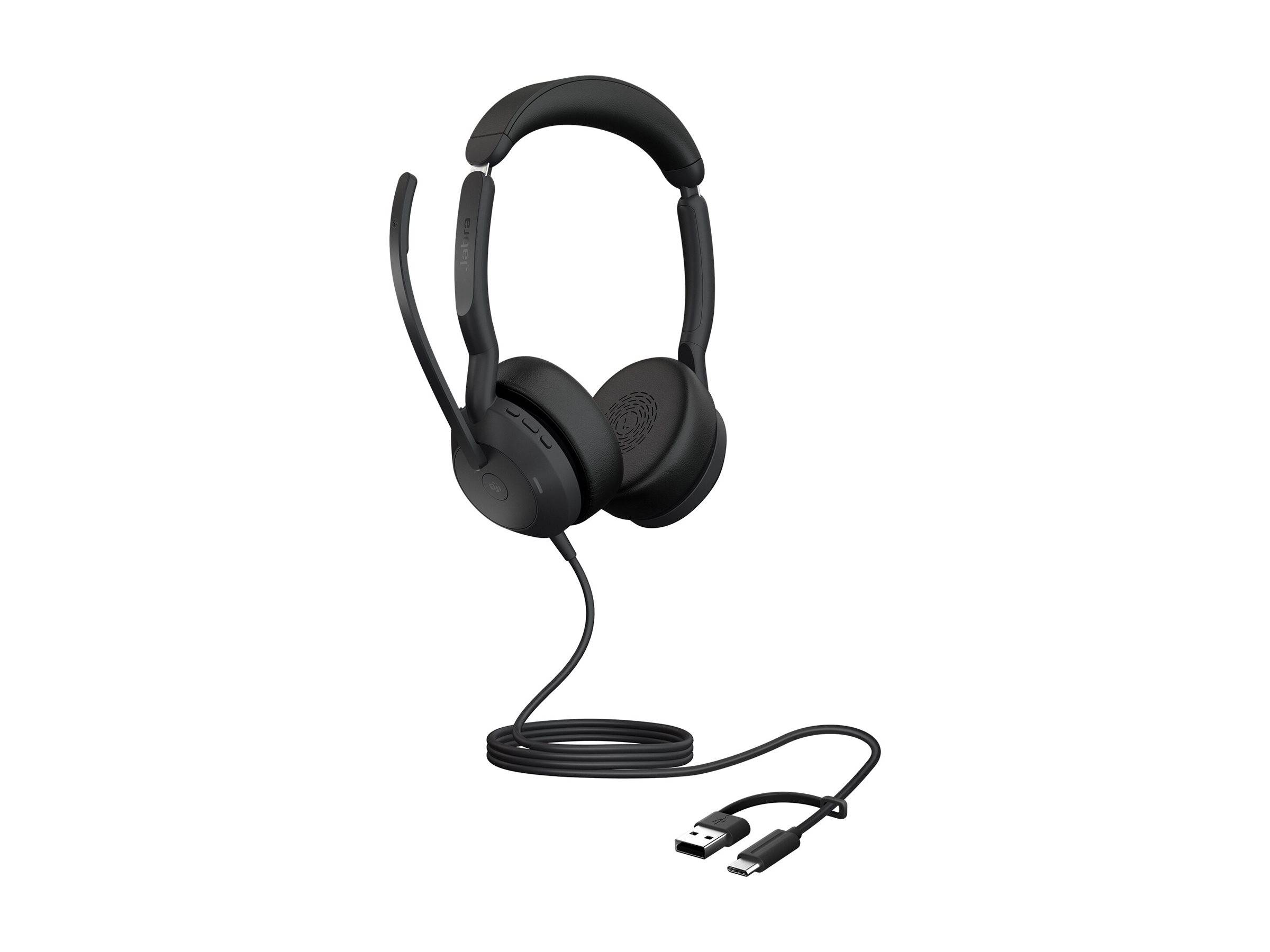 Jabra Evolve2 50 MS Stereo inkl. USB-C/A-Adapter ohne BT