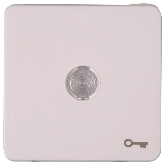 Kopp HK02-Flächenwippe m.Linse 330113003 u.Symbol Schlüssel arktisweiß Install.Baumaterial