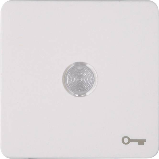 Kopp HK02-Flächenwippe m.Linse 330113003 u.Symbol Schlüssel arktisweiß Install.Baumaterial