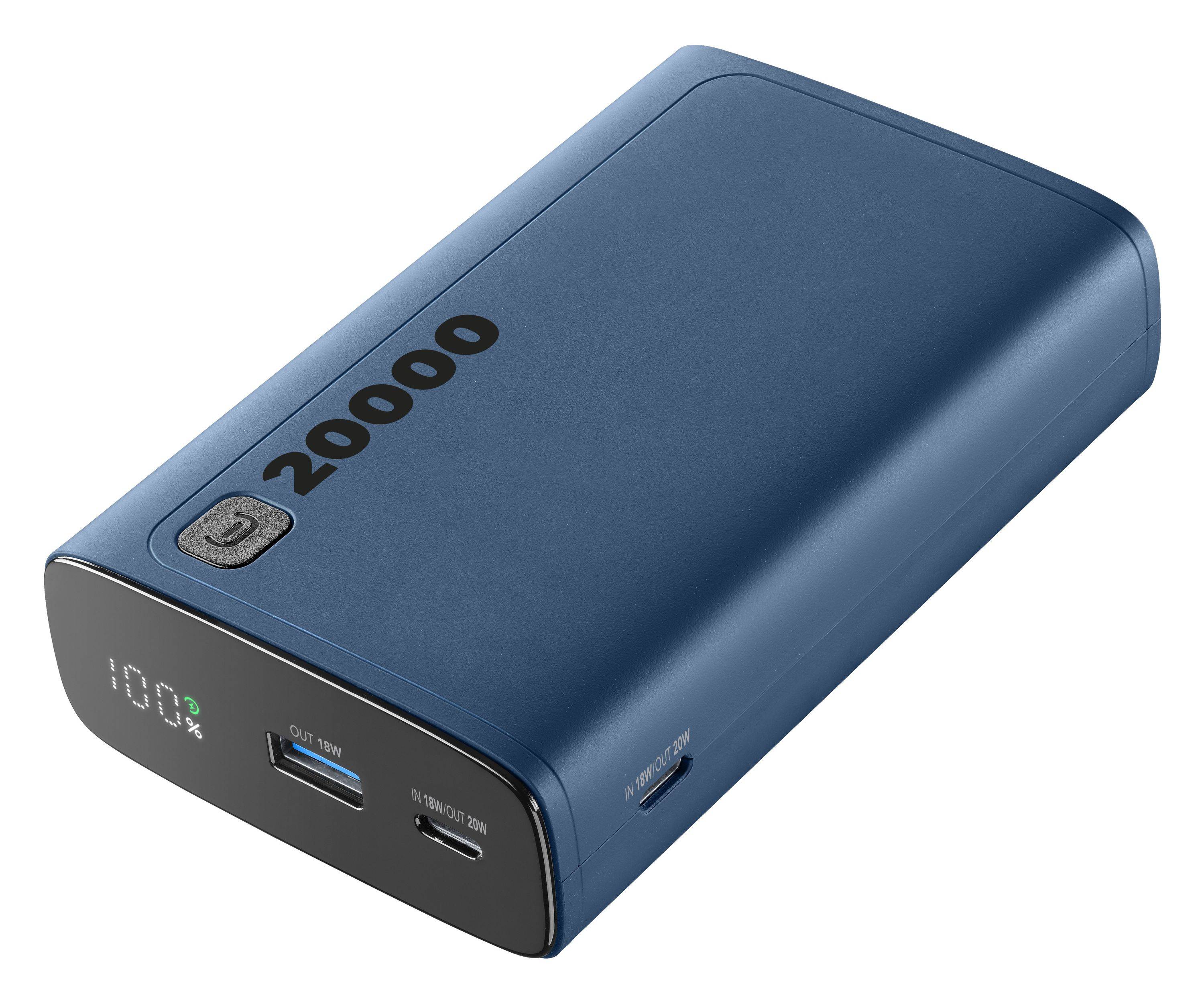 Cellularline Power Bank Elite 20000 PD Blue PBDISPL01PD20000B