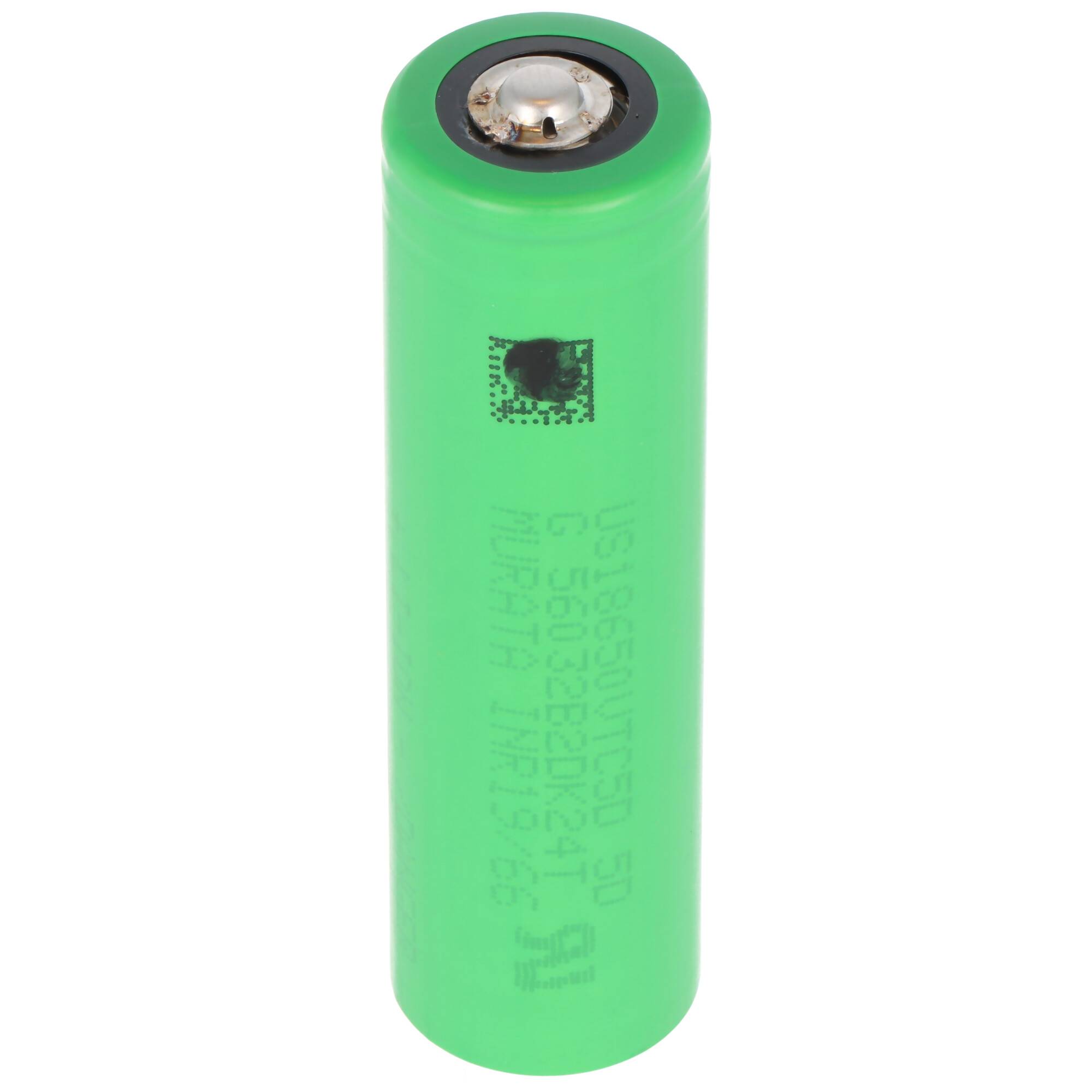 Sony Konion US18650VTC5D Akku 65x18,2mm, 3,6V bis 3,7V 2800mAh, maximal 35A Stromabgabe, Button Top, Pluspol erhöht