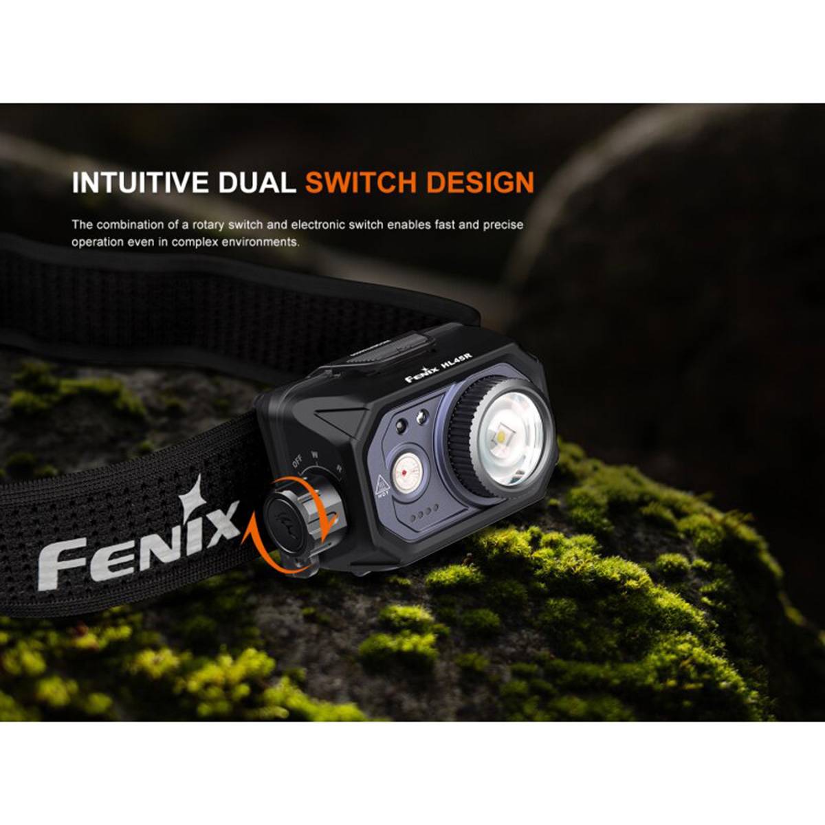 Fenix HL45R fokussierbare LED Stirnlampe 1000 Lumen - Schwarz/Weiß
