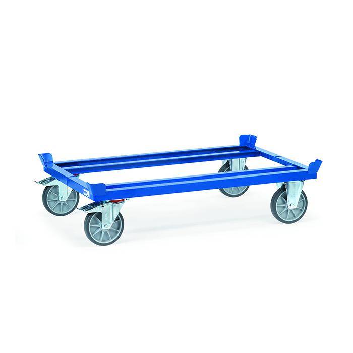 Paletten-Fahrgestell - für Flachpaletten und Gitterboxen - TPE-Bereifung - Ladefläche LxB 1210x810 mm