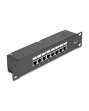 Delock 10" Kupplungs-Patchpanel 8 Port Cat.6
