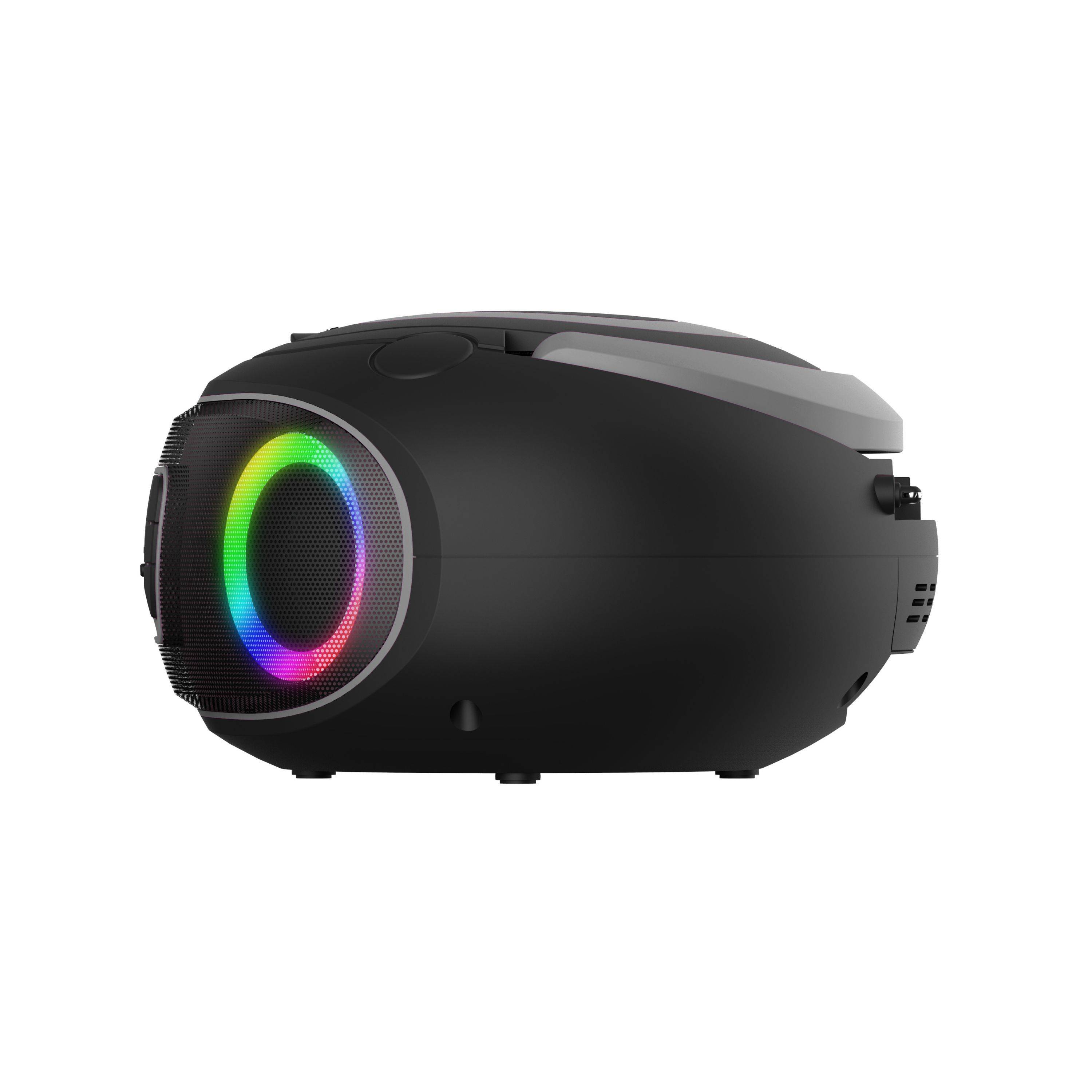 DENVER TDB-212GR Retro-Boombox: DAB+/FM, Bluetooth, USB, CD, AUX, MP3, LCD, Stereo mit Lichteffekten