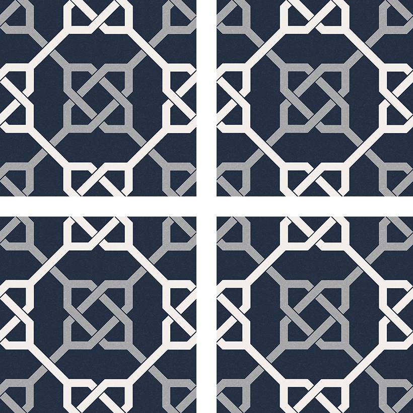 MARINI BLUE 16.5 x 16.5 Feinsteinzeug Wand- und Bodenfliese -0.55 m² (20 Fliesen)