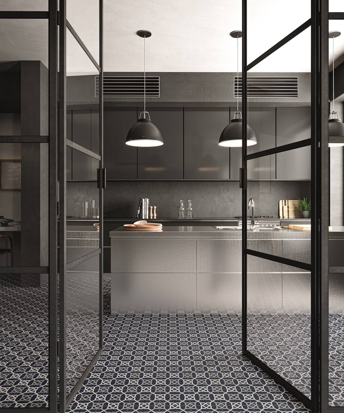 MARINI BLUE 16.5 x 16.5 Feinsteinzeug Wand- und Bodenfliese -1.1 m² (40 Fliesen)