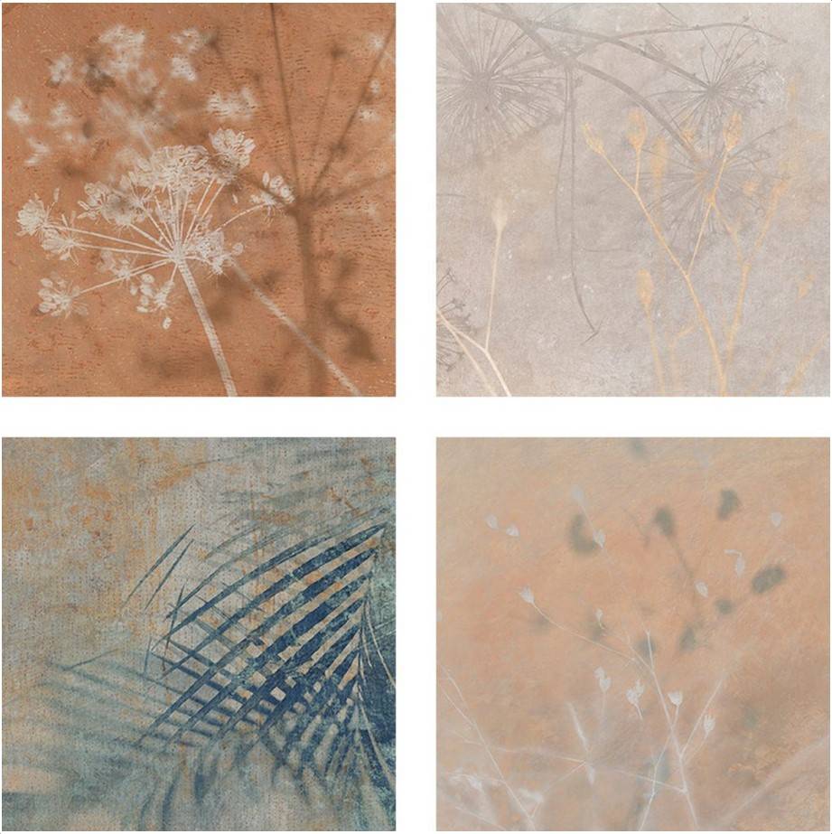 FLORA NATURE 16.5 x 16.5 Feinsteinzeug Wand- und Bodenfliese-1.1 m² (40 Fliesen)