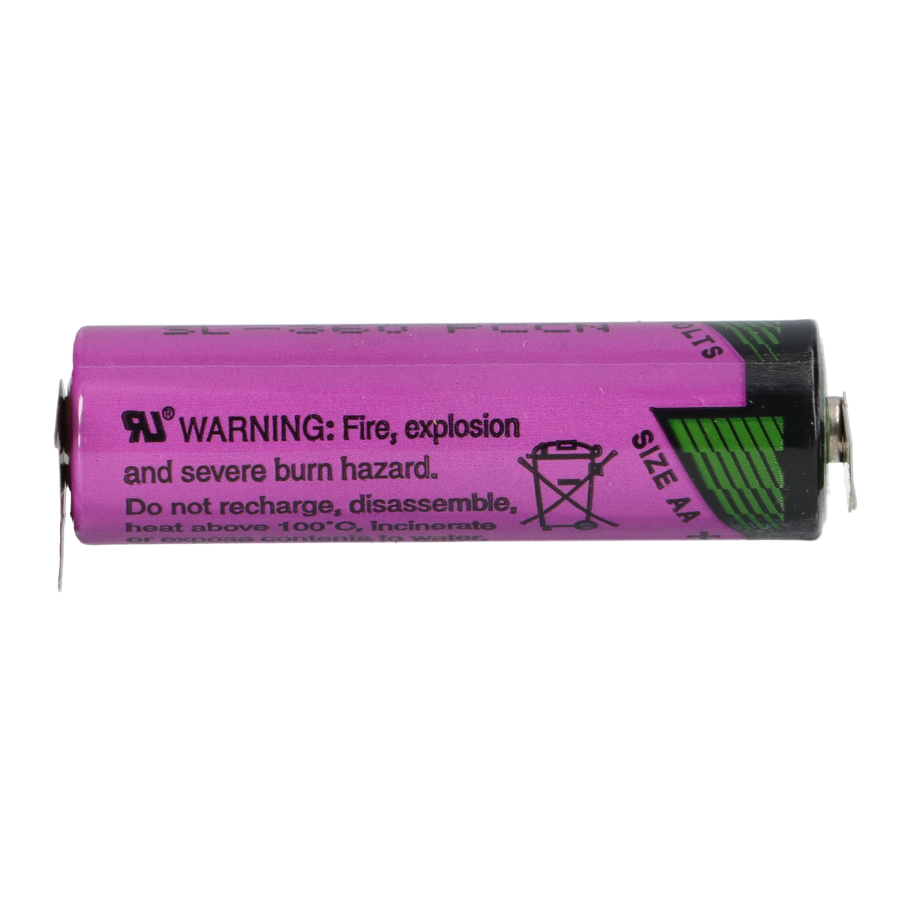 Tadiran SL-360/PT 3,6V 2,4Ah AA Li-SOCl₂ – 3 Printpins +/--