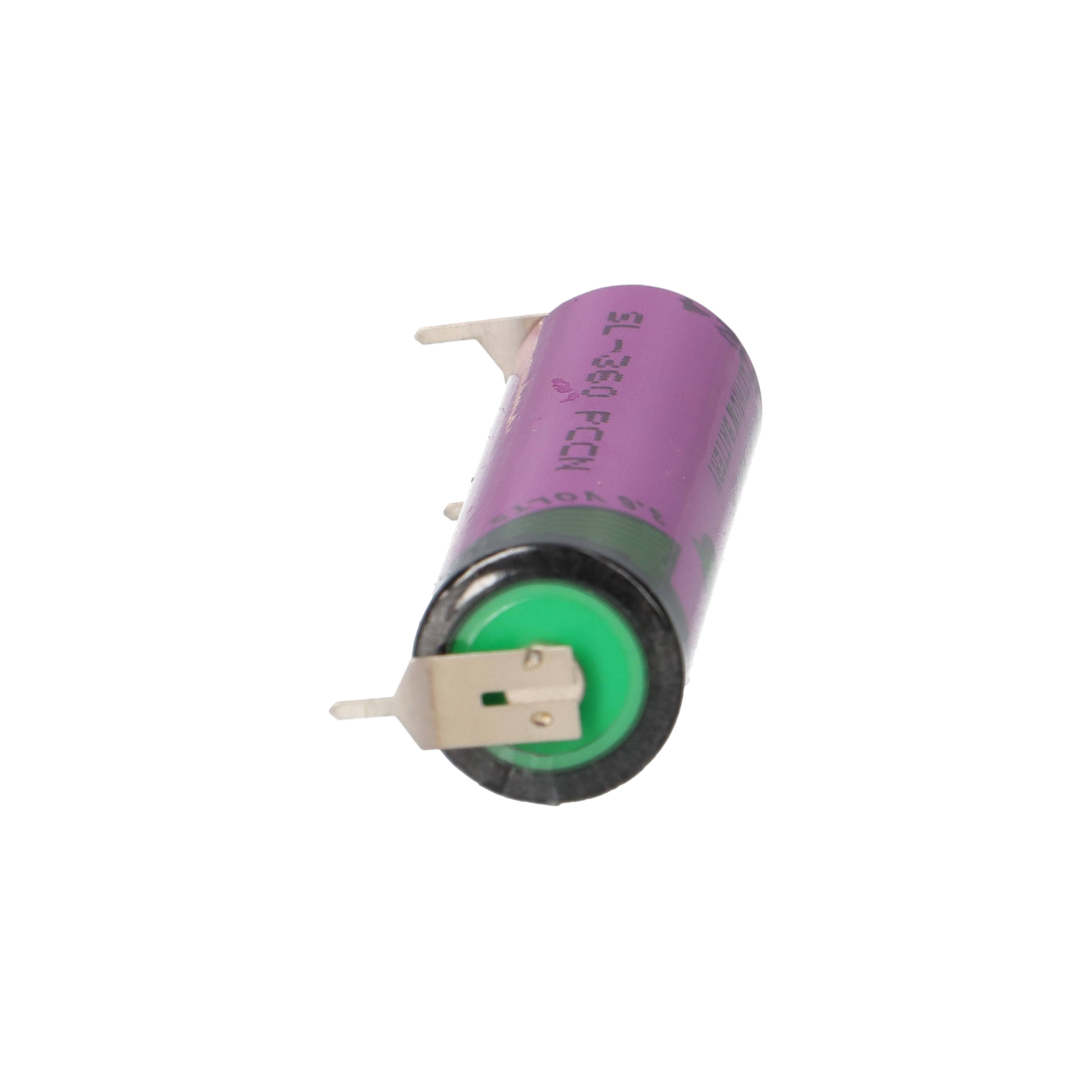 Tadiran SL-360/PT 3,6V 2,4Ah AA Li-SOCl₂ – 3 Printpins +/--