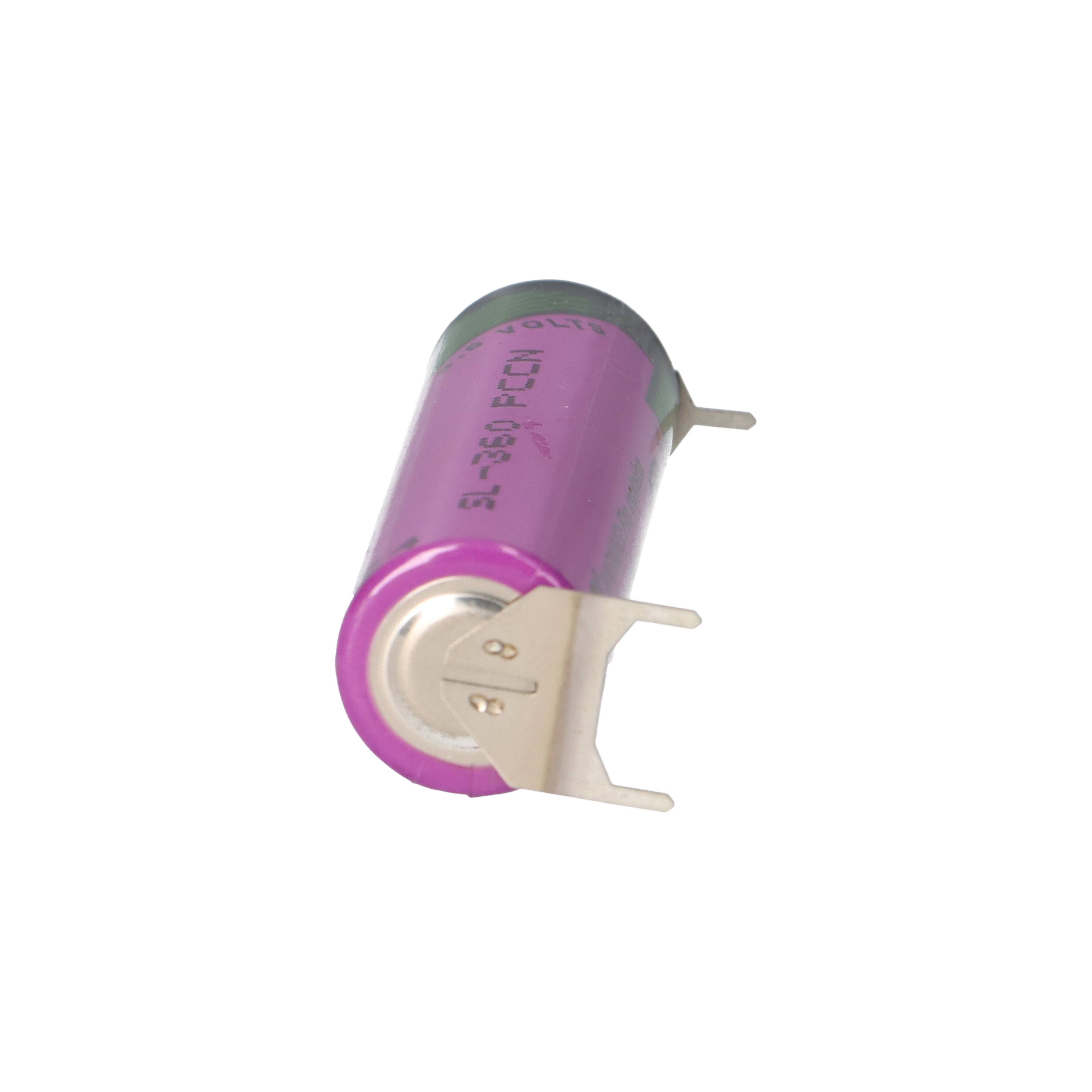Tadiran SL-360/PT 3,6V 2,4Ah AA Li-SOCl₂ – 3 Printpins +/--