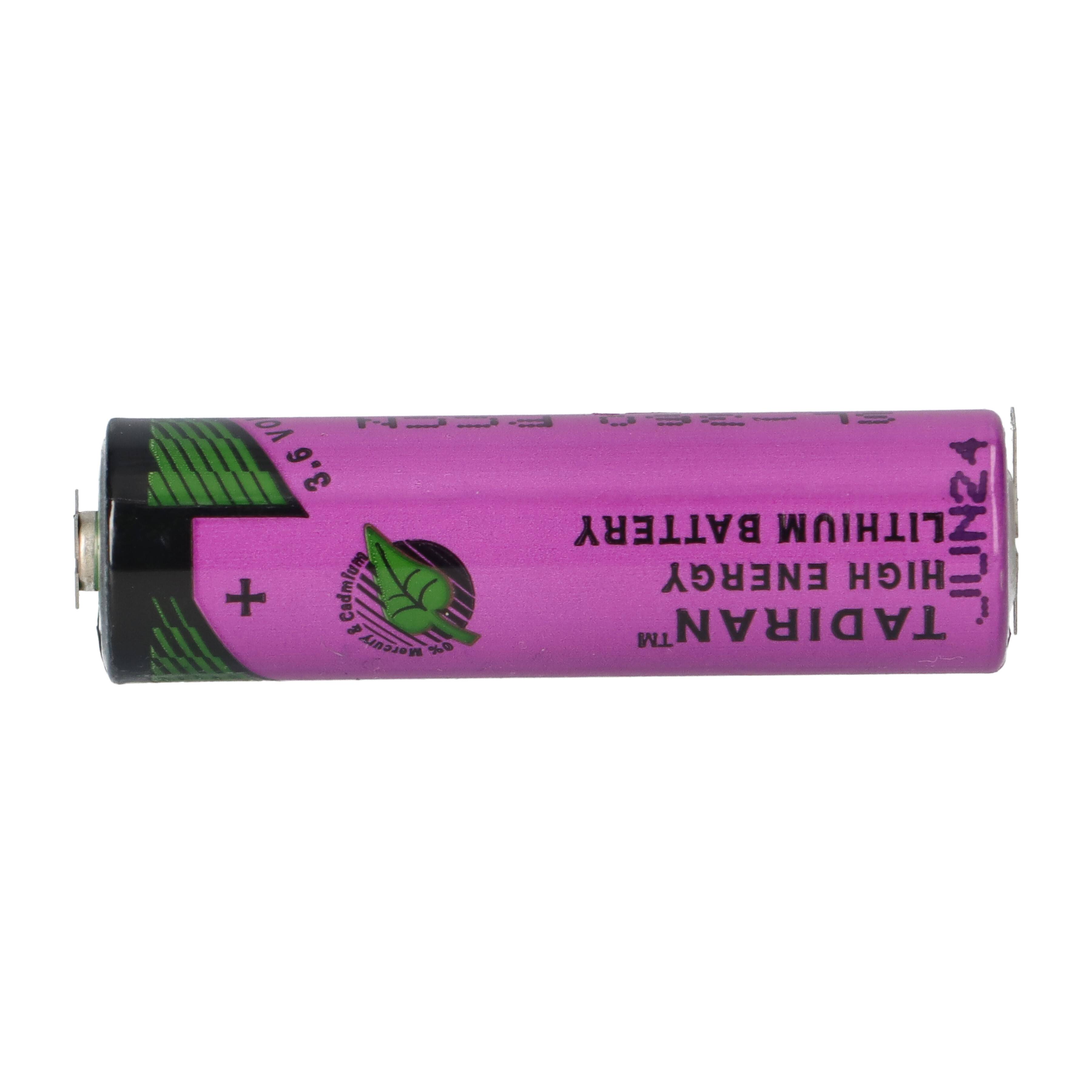 Tadiran SL-360/PT 3,6V 2,4Ah AA Li-SOCl₂ – 3 Printpins +/--