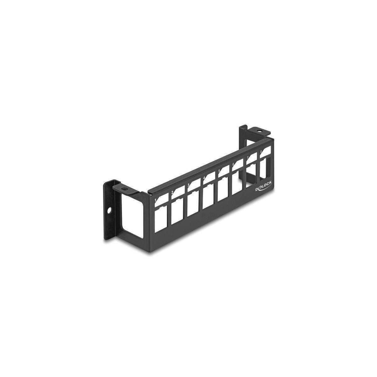 Delock Keystone Halterung 8 Port Panel Aufbau horizontal