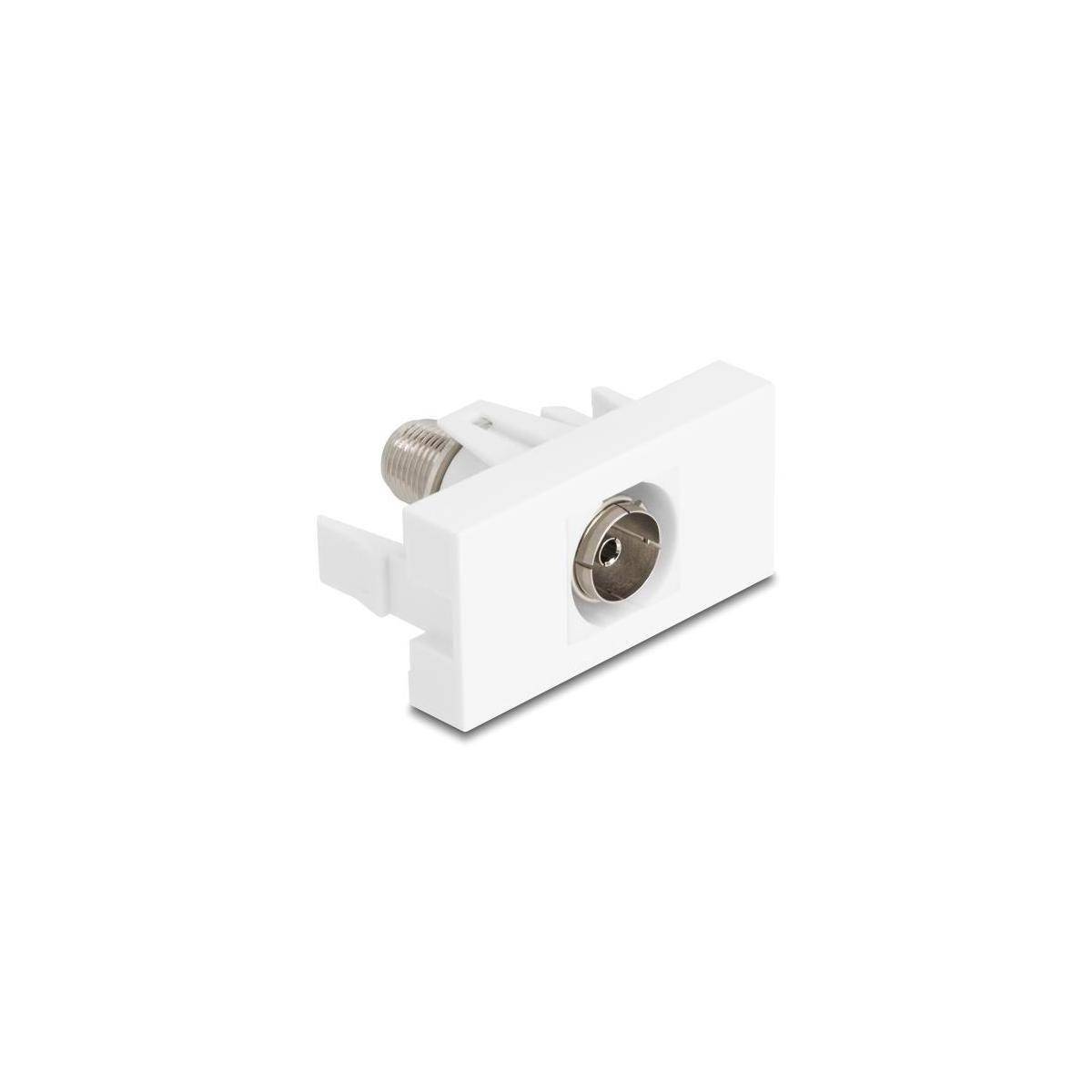 90844 - Easy 45 Modul IEC Buchse zu F Buchse weiß