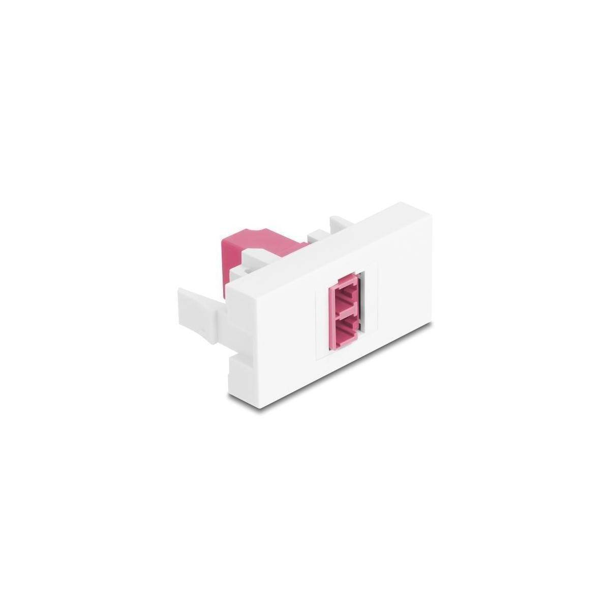 90846 - Easy 45 Modul LC Duplex Buchse zu LC Duplex Buchse weiß violett