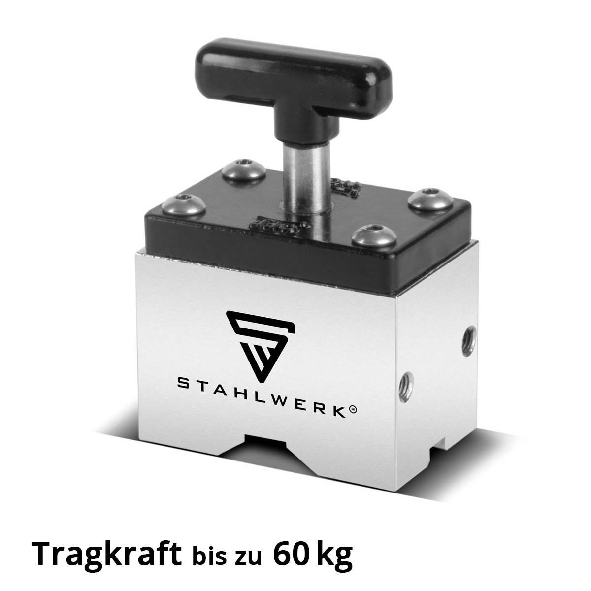 STAHLWERK Vierkant Haftmagnet, Schaltbarer Magnetblock, Flexibler Vierkant