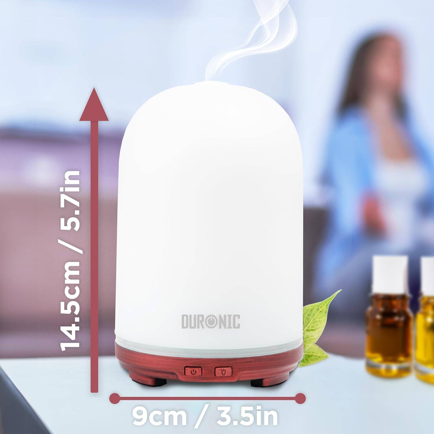 Aroma Diffuser, Diffuser mit 100 ml Wassertank, Diffusor für ätherische Öle, Raumduft als Lufterfrischer, Duftsprüher für Duftöl