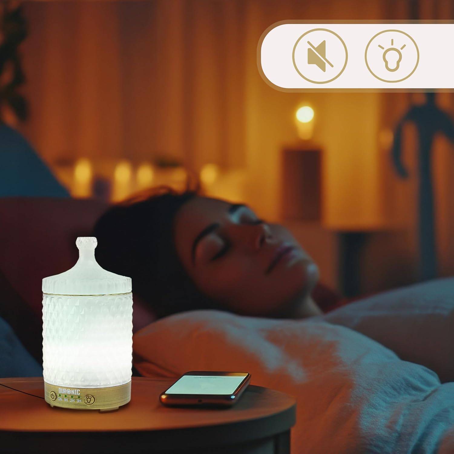 AD31 Aroma Diffuser, Diffuser mit 100 ml Wassertank, Diffusor für ätherische Öle, Raumduft als Lufterfrischer, Duftsprüher für Duftöl