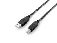 Equip USB Kabel 2.0 A-B St/St 2.00m schwarz Polybeutel - Kabel - Digital/Daten