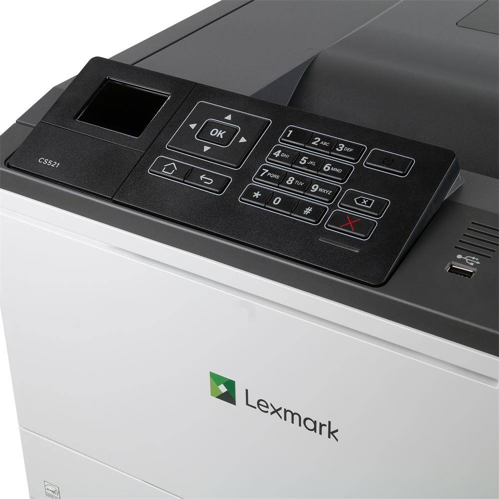 Lexmark CS521dn Farblaserdrucker (33 Seiten/min., Duplex, GigaBit Ethernet, USB 2.0, DIN A4)